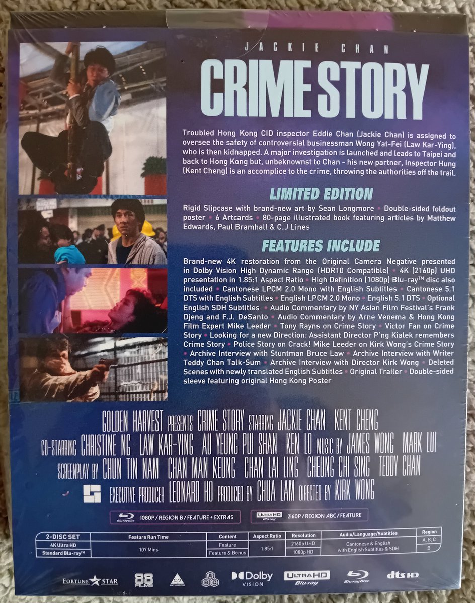 Nick (@kevinchan478) on Twitter photo Another awesome pick-up from <a href="/88_Films/">88 Films Ltd.</a> Crime Story 4KUHD Blu Ray Deluxe Edition.
More excellent artwork from <a href="/ThatTallGinger/">Sean Longmore</a> Sean Longmore. Double-sided poster with new and original cover art, booklet, and lobby cards. Great special features with commentaries.👌
#JackieChan Another awesome pick-up from <a href="/88_Films/">88 Films Ltd.</a> Crime Story 4KUHD Blu Ray Deluxe Edition.
More excellent artwork from <a href="/ThatTallGinger/">Sean Longmore</a> Sean Longmore. Double-sided poster with new and original cover art, booklet, and lobby cards. Great special features with commentaries.👌
#JackieChan