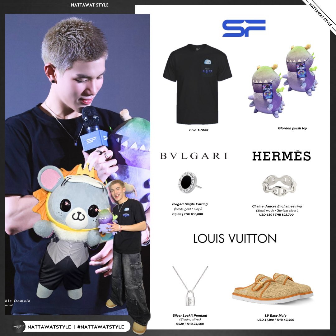 NattawatStyle's tweet photo. [ 22 June 2025 ]

˗ 𝗡𝗔𝗧𝗧𝗔𝗪𝗔𝗧’𝘀 𝗦𝘁𝘆𝗹𝗲 | #NattawatStyle 

#Bvlgari
#Hermes
#LouisVuitton 
#SFShop

ELIO TH WITH FOURTH AND LKN  #SFxFourthLookkhunnoo #SFxElio
────────
˗ @tawattannn ˗
#Fourthnattawat #โฟร์ทณัฐวรรธน์ https://t.co/9XGxERCHsX