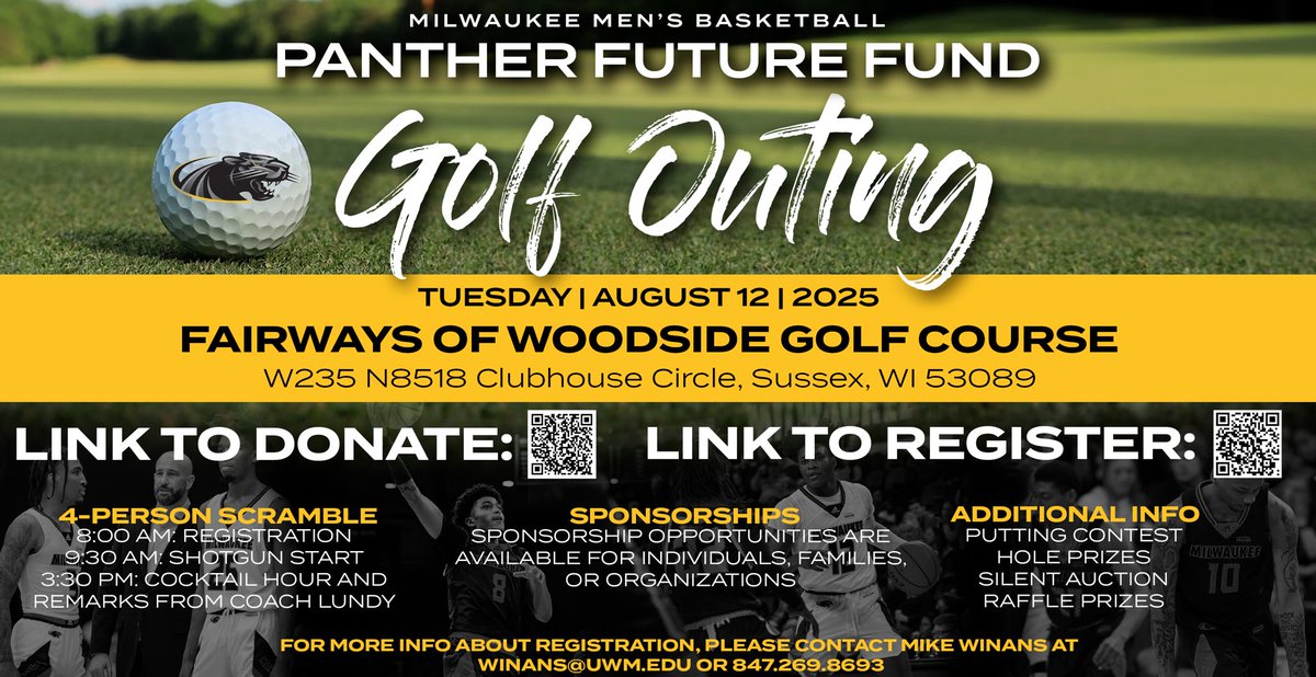 Get a foursome together today to support the Panthers!  ⛳️🏌️