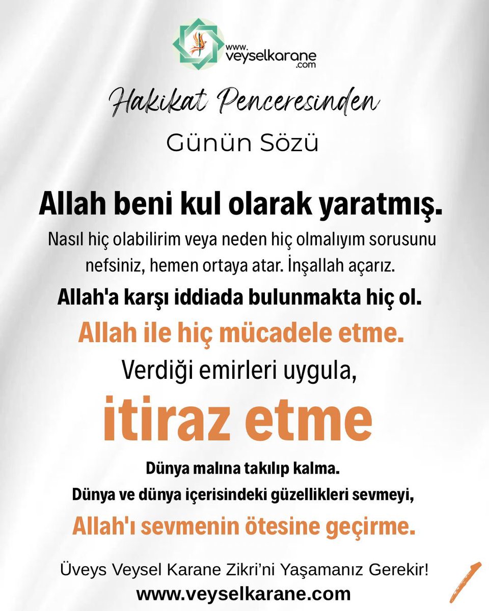 ozlemokuul's tweet photo. Üveys Veysel Karane Zikri'ni Yaşamanız Gerekir!
Yaşa ve Gör!
https://t.co/AoQ3Pj7Apd
#islam #dua #zikir #veyselkarane #gününsözü #üveyslik #tevhit #hadis #ayet #iman  #yaşavegör #tasavvuf #mevlana #şems #gününayeti #şifa #sevgi #kuran #sure #buhari #tasavvufsözleri #Iran https://t.co/HQqz6M8Z0K