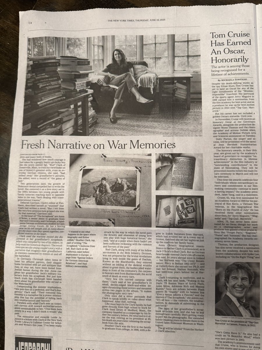 Plathbiography's tweet image. The world is on fire but I’m taking a moment to sit with this story by Celia McGee about my grandfather’s WWII scrapbook—and the ways it inspired my novel, THE SCRAPBOOK—in this week’s @nytimesarts