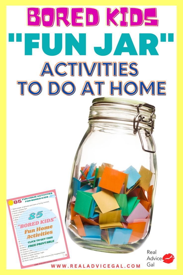 realadvicegal's tweet image. Say goodbye to boredom blues! 🎨🪁 Create an “I’m Bored” jar packed with 85+ fun activities to keep kids entertained all day long! 🙌 #KidFun #MomLife realadvicegal.com/free-im-bored-…