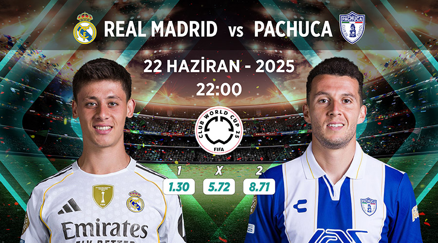 BelugaTR's tweet photo. #FIFA Kulüpler #DünyaKupası 2. Hafta maçında büyük karşılaşma! #RealMadrid - #Pachuca maçına bahislerinizi hızlıca yapın! 🌟 Bu günkü en büyük #futbol maçında #enyüksekoranlar'la #sporbahisleri'nde kazanın! 💪

Bahis yap 🚀 https://t.co/ZCJOBqgjx3 https://t.co/6c4kFpzFa8
