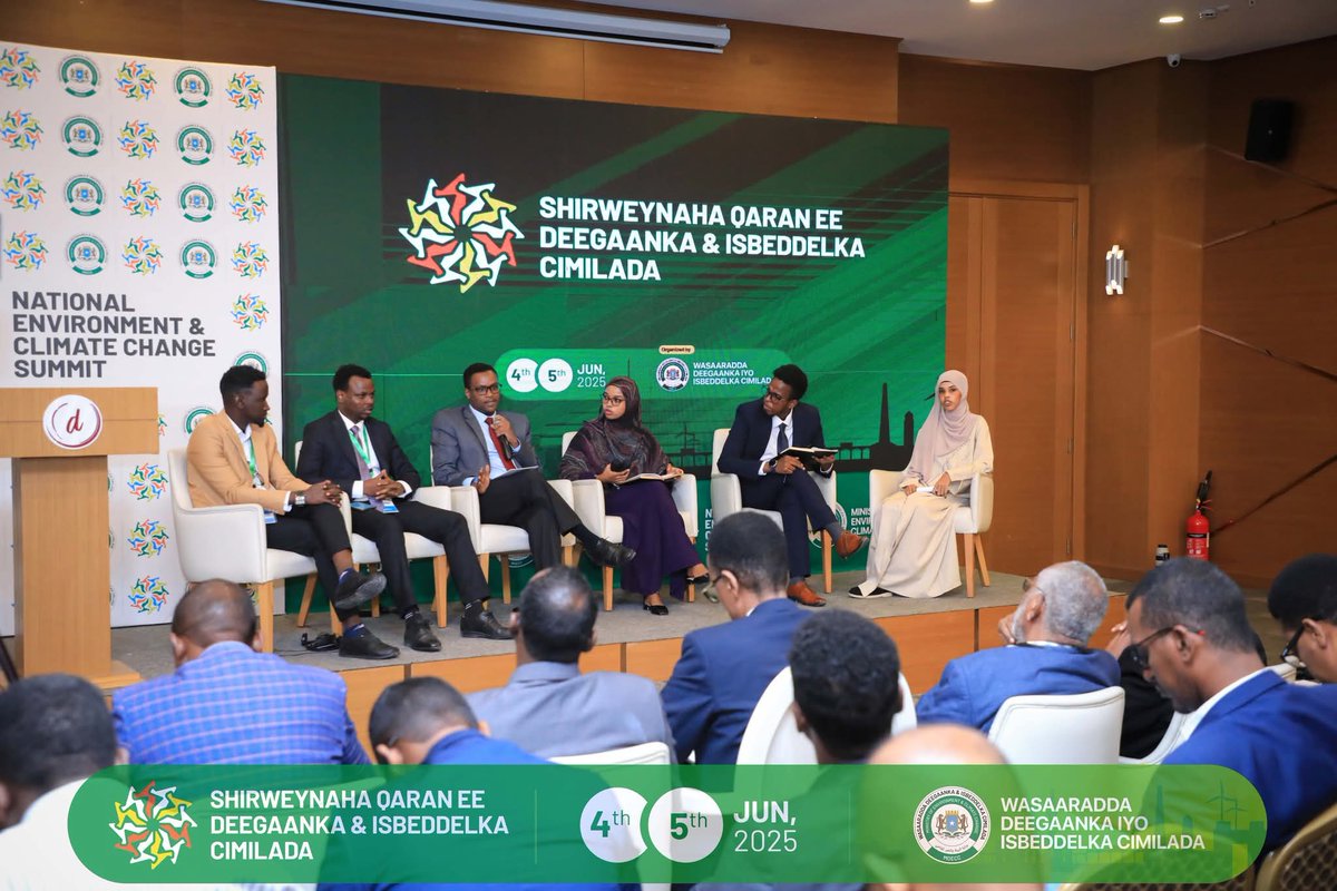 𝑹𝒆𝒇𝒍𝒆𝒄𝒕𝒊𝒐𝒏 𝒐𝒇 𝒆𝒂𝒓𝒍𝒊𝒆𝒓 𝒕𝒉𝒊𝒔 𝒎𝒐𝒏𝒕𝒉
 We participated in the National Environment and Climate Change Summit organized by @MoECC_Somaliain during the discussions ! We highlighted how climate change impacts women and children #NECC2025  #EducateAdvocateAct