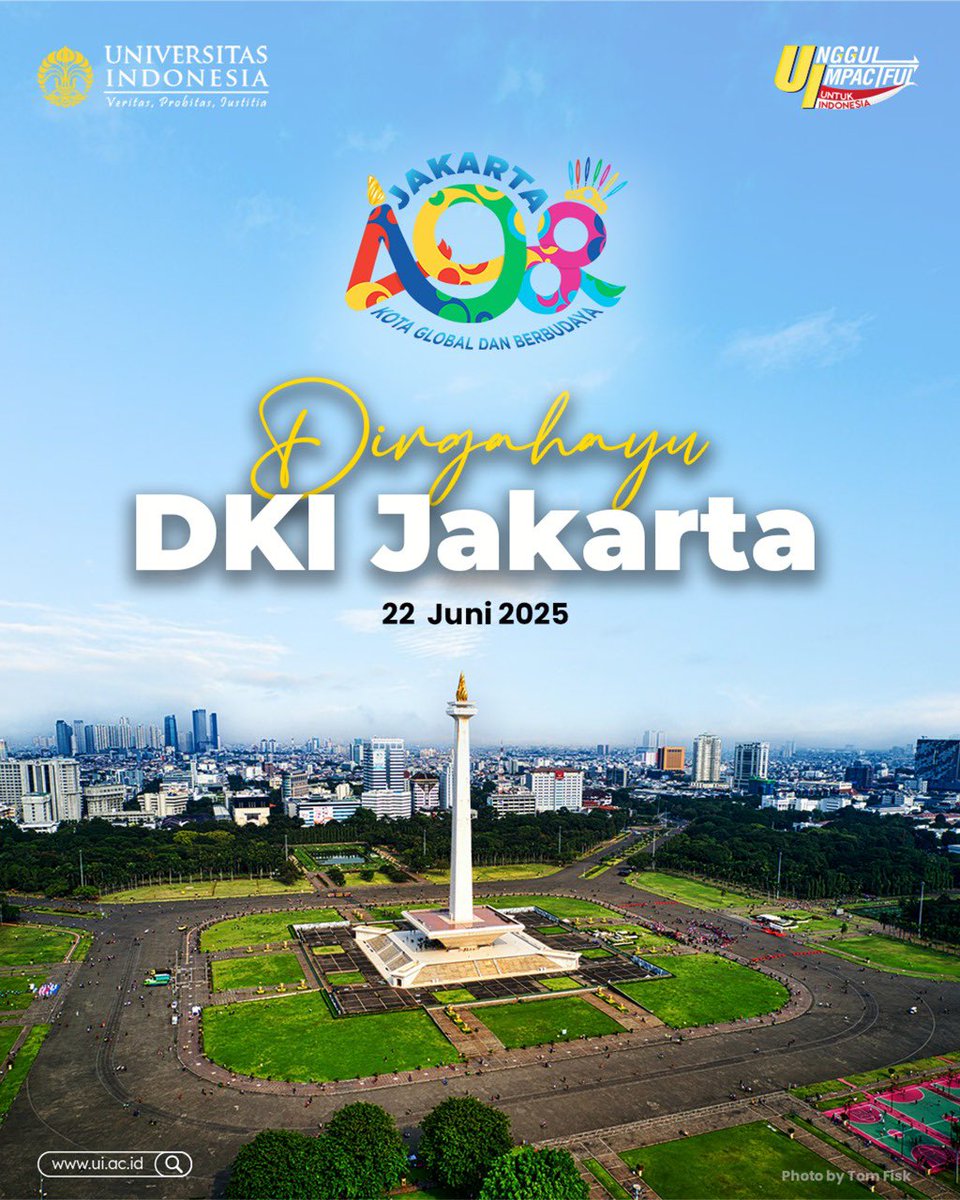 Naik bajaj keliling kota
Jangan lupa membeli pepaya
Selamat ulang tahun DKI Jakarta
Semoga selalu jaya

Dirgahayu DKI Jakarta 💕✨

#Jakarta #DKIJakarta #HUTJakarta #HUTJakarta498