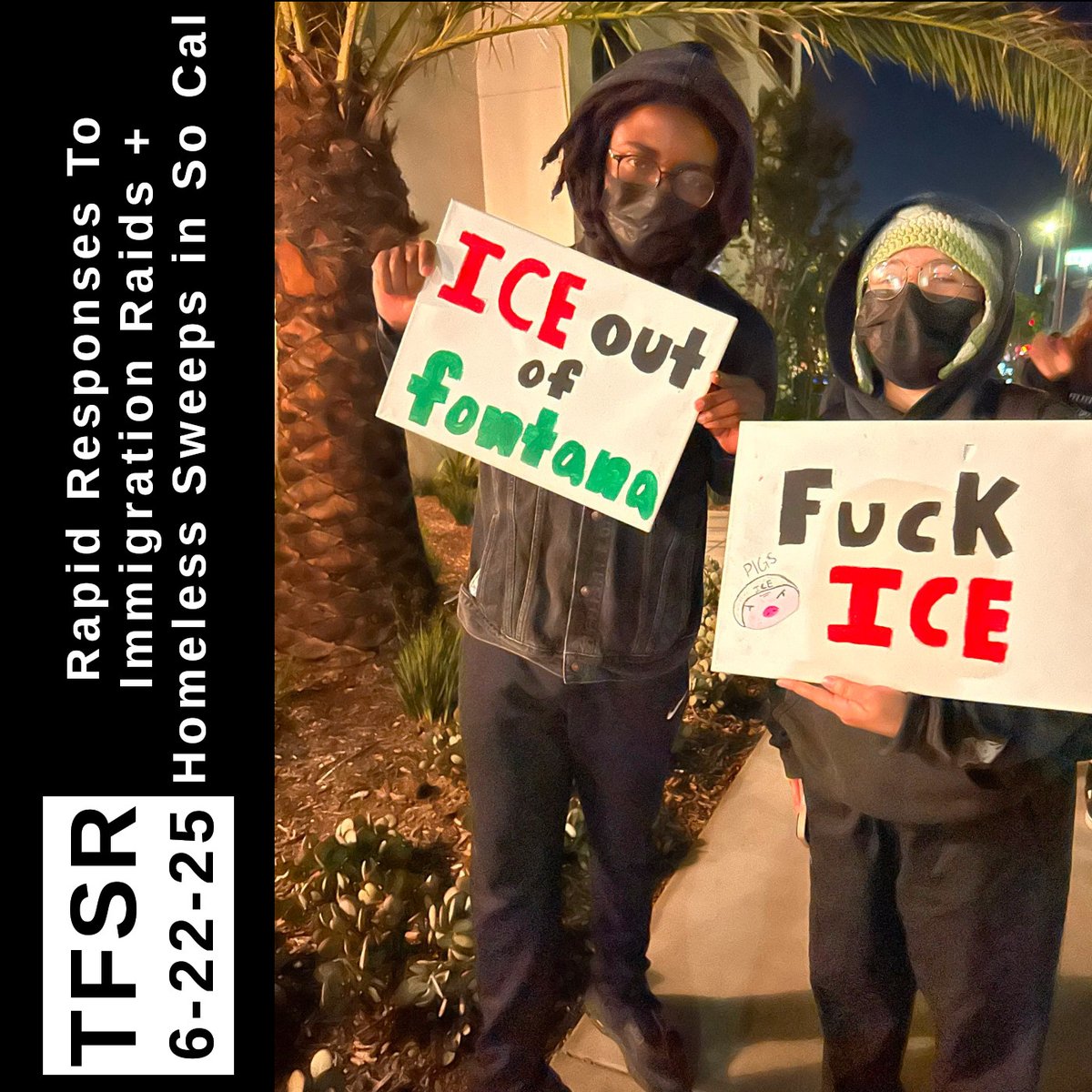 An interview with two southern Californian anarchists about the recent protests against ICE raids alongside military and national guard, as well as resistance to recent anti-homeless sweeps 

thefinalstrawradio.noblogs.org/post/2025/06/2…