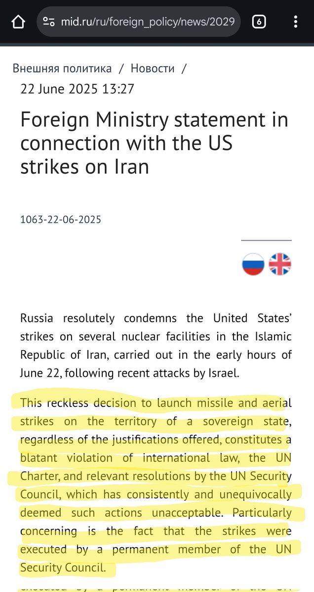 Russian ministry of foreign affairs condemning their own actions - finally, only took them three years! 😊