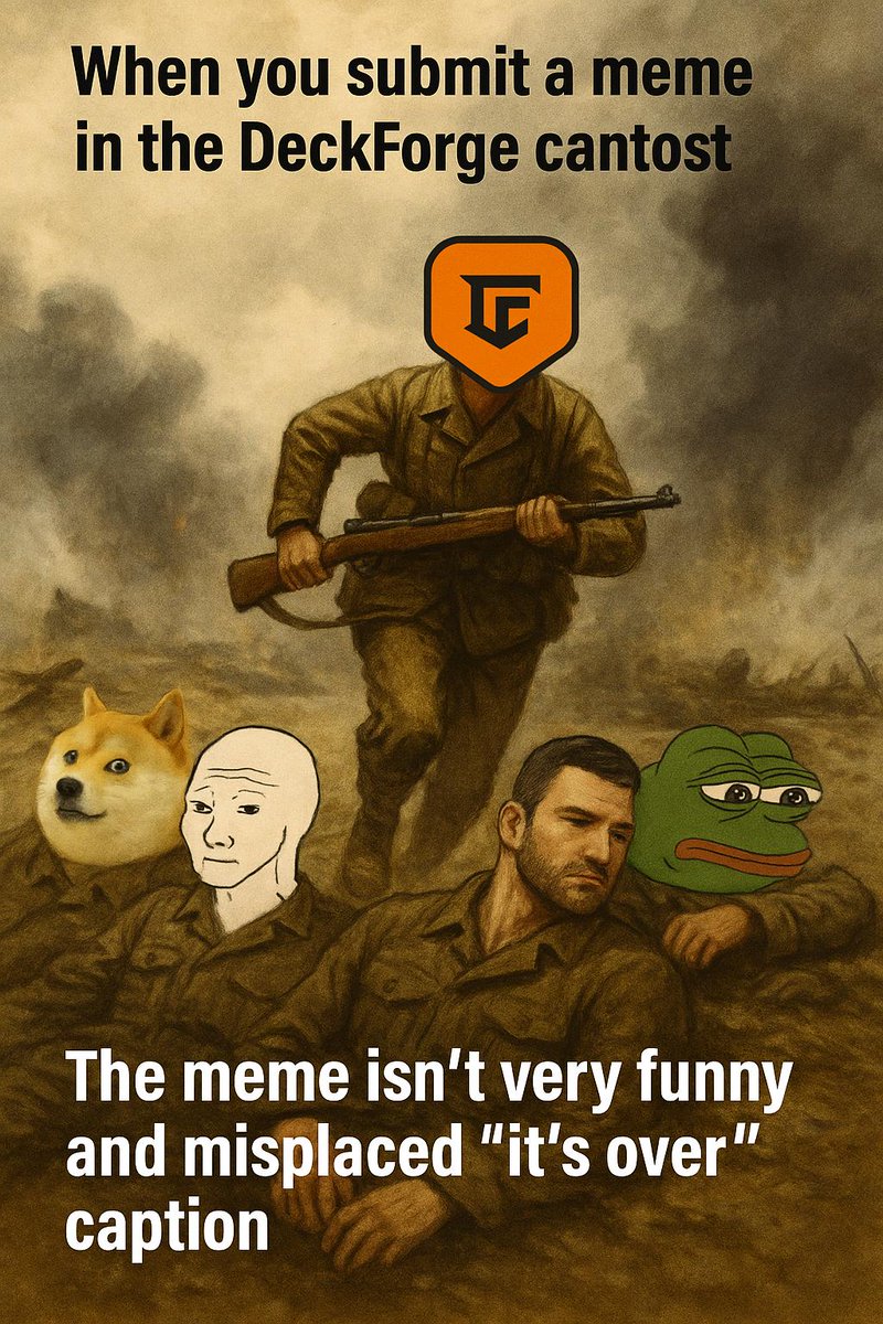 dltestnet's tweet photo. #DeckForgeMemeContest On the god we trusth
@deckforge_labs Let's make meme great againt https://t.co/oIRaIUnA2H