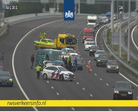 Ongeval op de A9 bij Badhoevedorp