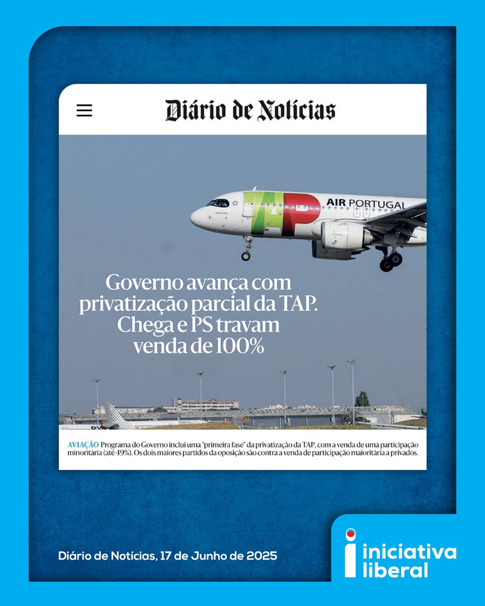 🤦‍♂️ A COLIGAÇÃO NEGATIVA DE ATRASO DO PAÍS [CHEGA - PS] ATACA DE NOVO 

A catastrófica renacionalização da TAP feita por António Costa custou 1600€ a cada família de 4 pessoas em Portugal. 

Haveria agora a hipótese de resolver isto de vez, privatizando totalmente a TAP, como a