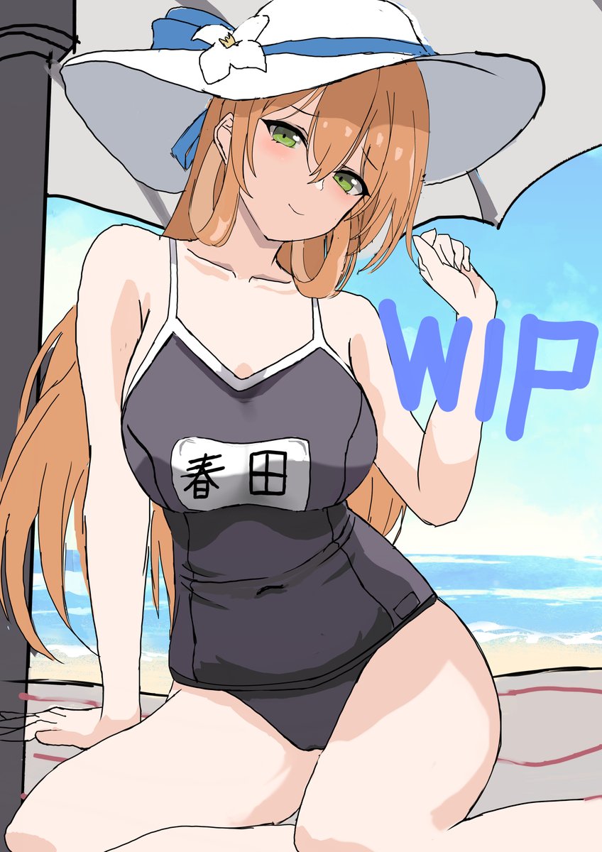 スク水スプリングフィールドM1903下書き🥸
#ドルフロ2 
#gfl2exilium