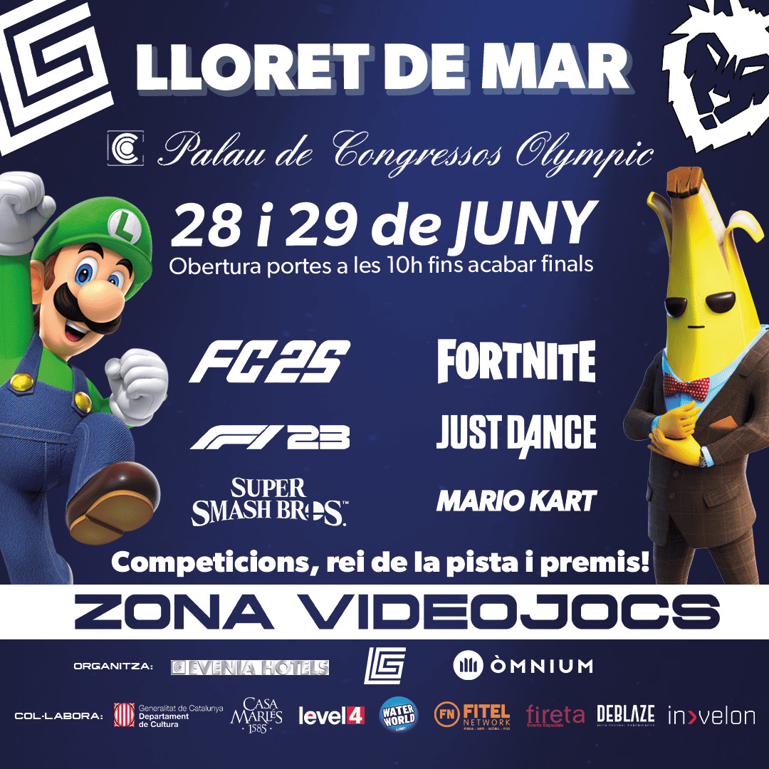 🔥El gaming català es prepara pel cap de setmana més bèstia de l’any! 🎮

Aquest 28 i 29 de juny arriben les Finals LlOP a Lloret!
🏆Competicions #eSports, premis, merchandising i molt més
📍Evenia Olympic Congress Center
🕙 10h – Entrada gratuïta!

#FinalsLlOP #EveniaHotels