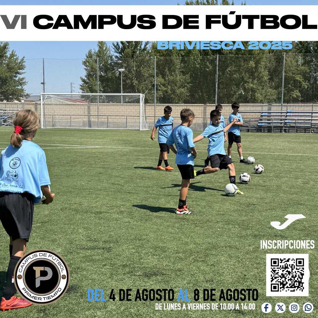 ¿Tienes ganas de fútbol, piscina, retos y risas? 
Este verano, el Campus de Primer Tiempo te espera! ☀️

ℹ️📋 Toda la información e inscripciones para nuestros campus en: forms.gle/dGCepHu4YtcPKh… o en el QR de la foto. 

#SomosDeporte #SomosFutbol 🥅⚽️