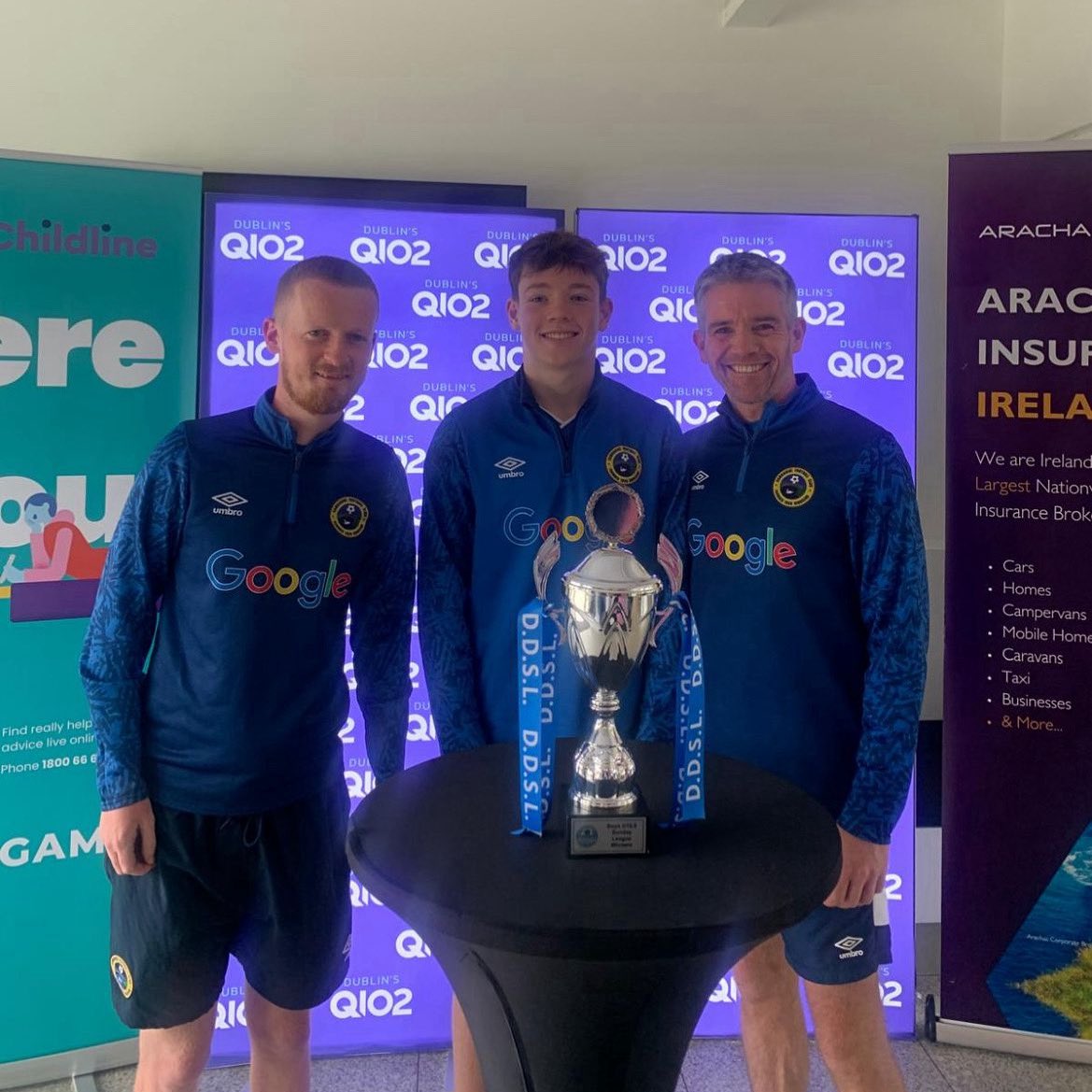 Our u15s team collecting their league trophy at the DDSL presentation. Well done lads🔵⚽️