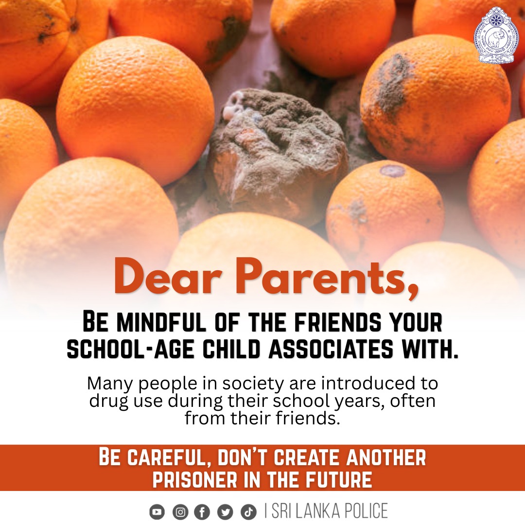 Sri Lanka Police (@sl_policemedia) on Twitter photo Dear Parents, Be Mindful of the Friends your School - Age Child Associates With........
#srilankapolice #policemedia #everyone Dear Parents, Be Mindful of the Friends your School - Age Child Associates With........
#srilankapolice #policemedia #everyone