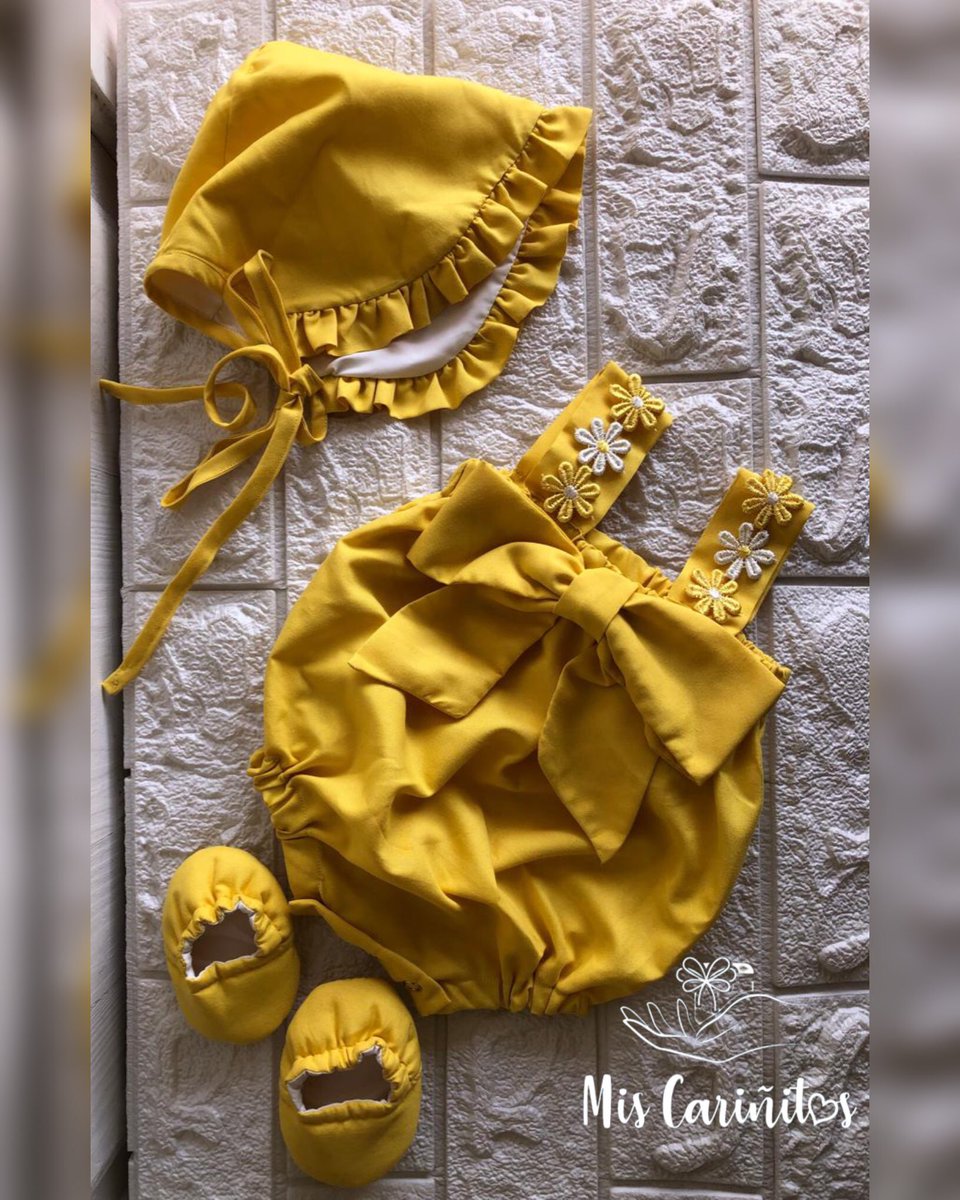 miscarinitos's tweet image. Hermoso tierno y delicado conjunto de 3 piezas. Tela de algodón, muy fresca para este Verano. Talla de 3 - 6 meses