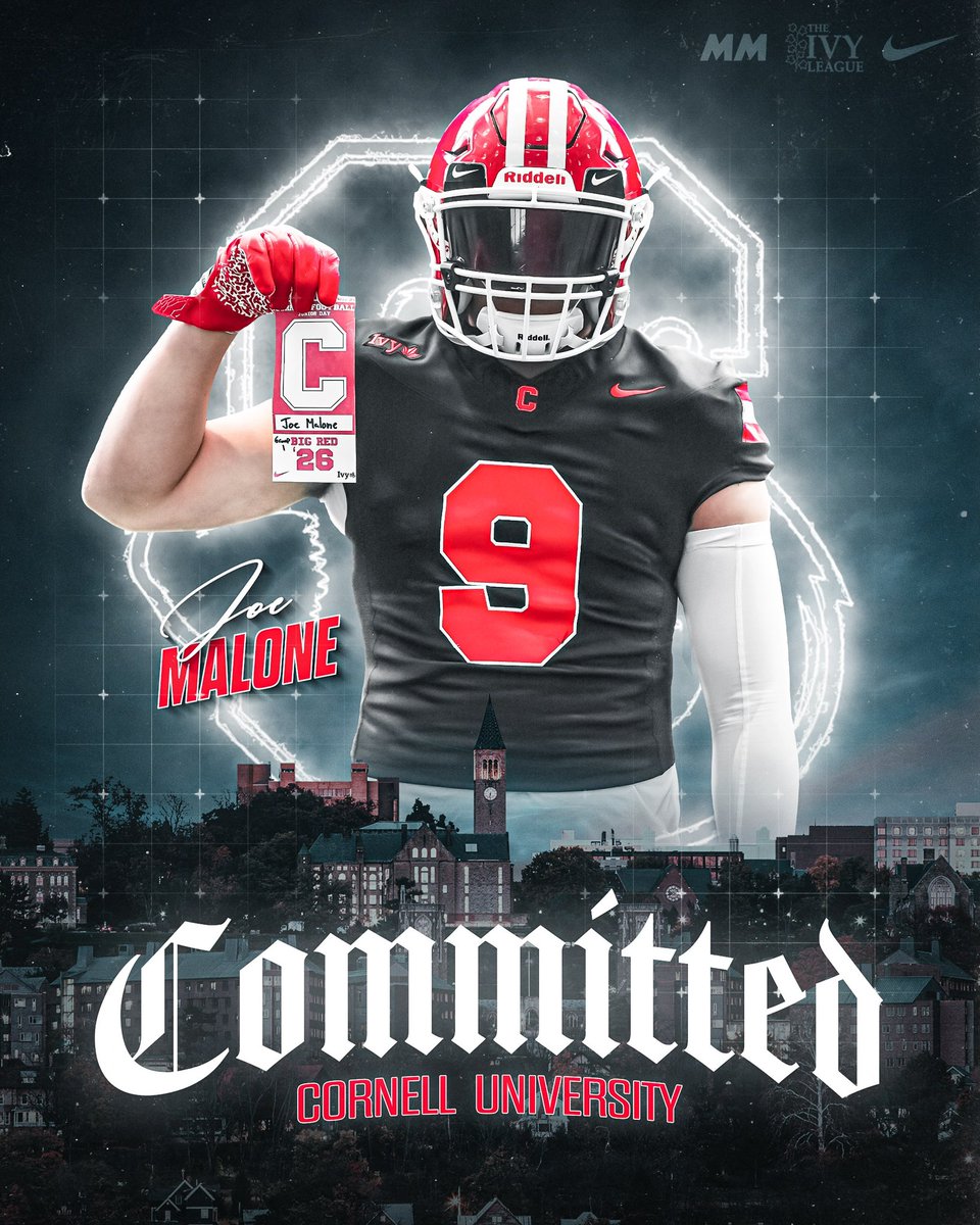 Joseph Malone (@joe_malone13) on Twitter photo I am extremely excited to announce my commitment to the admissions process at Cornell University! Thank you to my family, friends, and coaches for guiding me along the way. <a href="/DanSwanstrom/">Dan Swanstrom</a> <a href="/CoachBhakta/">Satyen Bhakta</a> <a href="/BigRed_Football/">Cornell Football</a> <a href="/mtlebofootball/">LEBO FOOTBALL</a> I am extremely excited to announce my commitment to the admissions process at Cornell University! Thank you to my family, friends, and coaches for guiding me along the way. <a href="/DanSwanstrom/">Dan Swanstrom</a> <a href="/CoachBhakta/">Satyen Bhakta</a> <a href="/BigRed_Football/">Cornell Football</a> <a href="/mtlebofootball/">LEBO FOOTBALL</a>