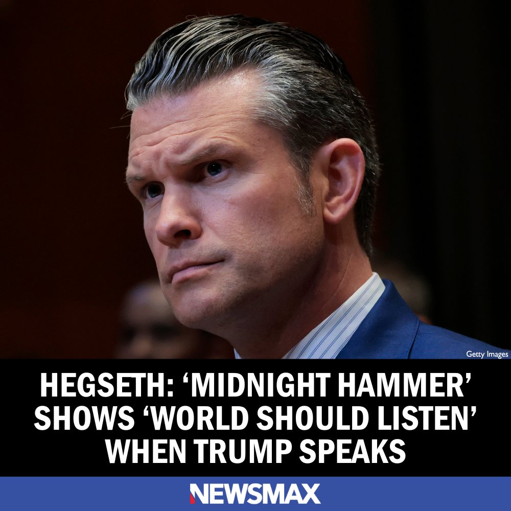 Operation Midnight Hammer shows the world should listen when Trump speaks.

- Secretary of Defense Pete Hegseth