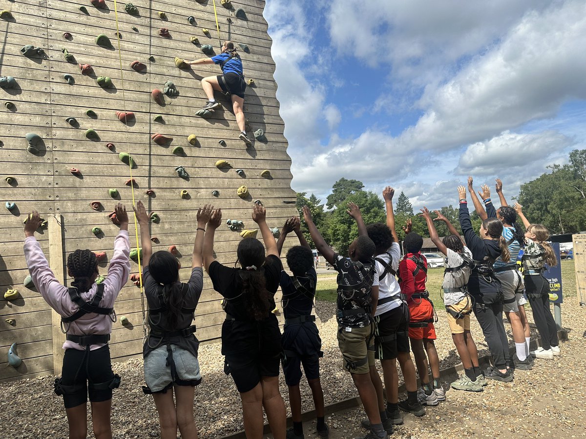ApplegarthAc's tweet photo. Reaching for the sky as we race up the climbing wall #raceon #upwego @thesteptrust https://t.co/LDVLNe5sOD