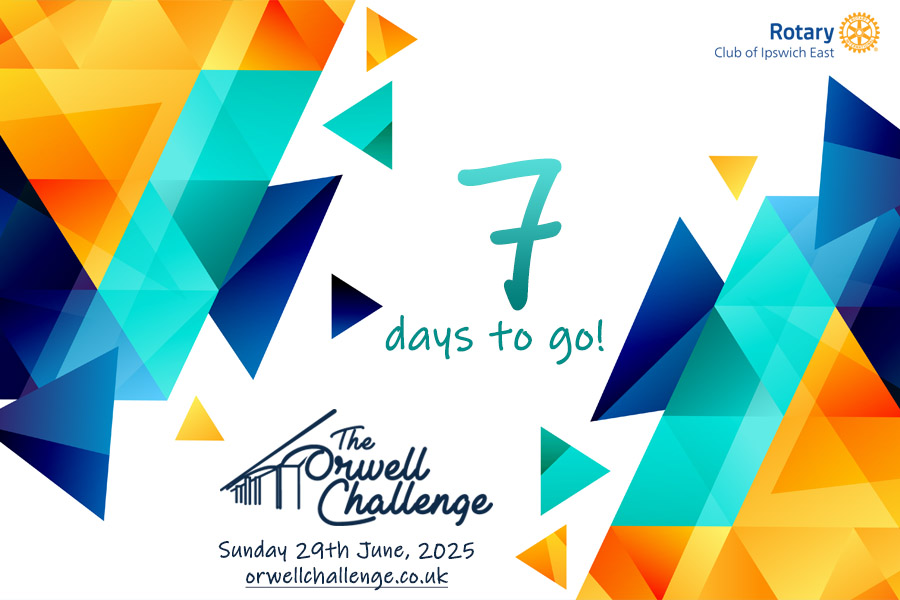 The Orwell Challenge is officially One Week Away!!!! Online registration has now closed but you can still register at the event on the day from 6.30am (Runners) and 7am (walkers) at HQ Gainsborough Sports Club, Ipswich - see you there!!!!