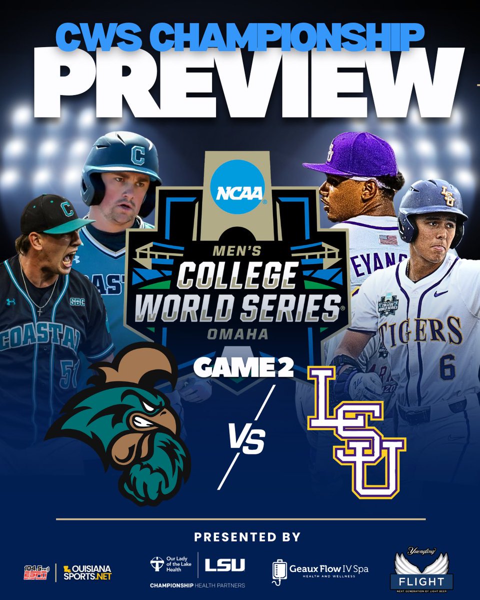 LASportsDotNet's tweet image. PALMER: Previewing game two of the CWS finals

Presented by @ololhealth 
Sponsored by @yuenglingbeer &amp;amp; @GeauxFlowIV 

READ: louisianasports.net/2025/06/22/pal…