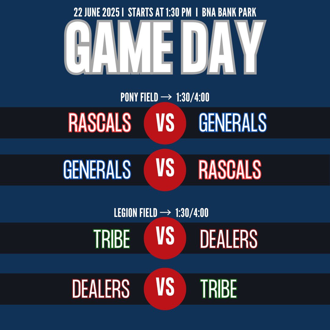 Doubleheader Sunday‼️
We hope to see you at 1:30 today. 

🎟️: eventbookings.com/b/event/6-22-25