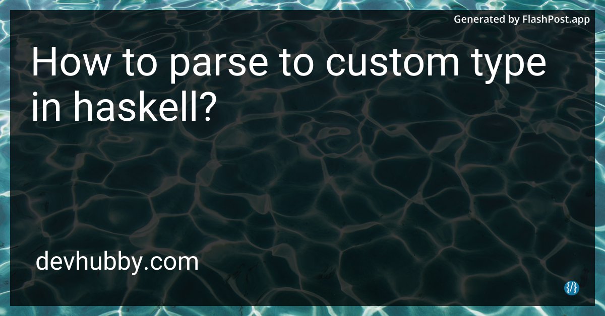 devhubbycom's tweet photo. If Haskell were a chef, how would it "parsley" a custom type?

Source: https://t.co/fiuB4yCTDX

#CodeNewbie #HaskellDev #Haskell #DataParsing #type #haskell https://t.co/pjG5fW6rMY