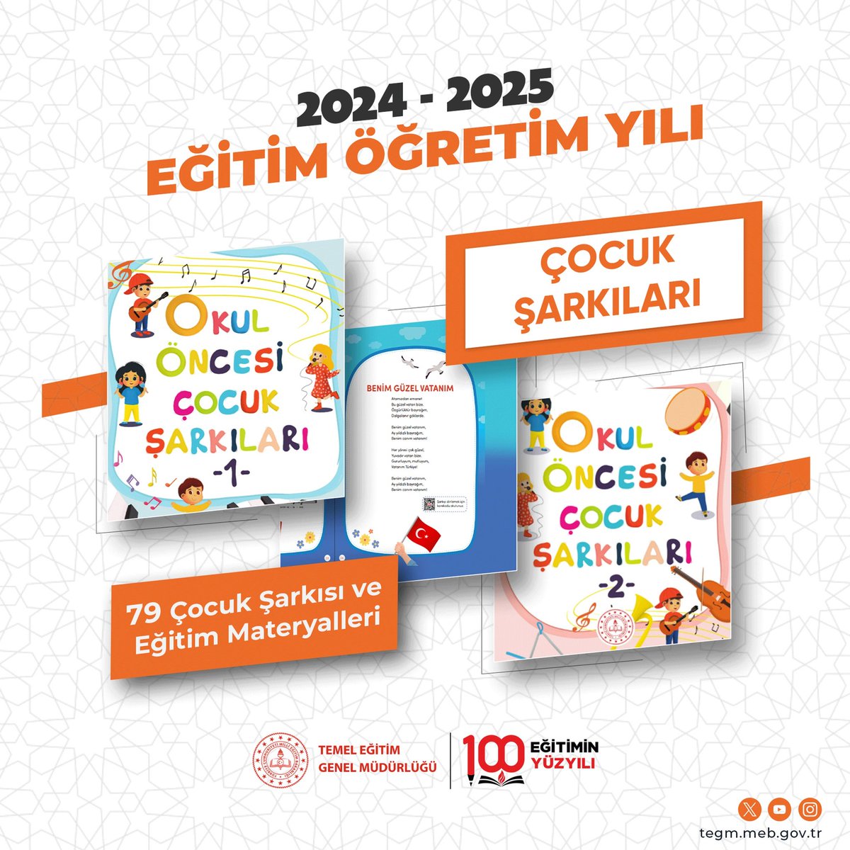 Temel Eğitim Genel Müdürlüğü (@mebtegm) on Twitter photo Okul Öncesi Eğitim Programı'nda yer alan müzik alan becerilerine uygun şekilde yazıp bestelenenen çocuk şarkılarını EBA Platformunda erişime açtık.
Minik öğrencilerimizi birbirinden güzel çocuk şarkılarıyla buluşturduk. 🎶🎼
<a href="/tcmeb/">Millî Eğitim Bakanlığı</a>
<a href="/Yusuf__Tekin/">Yusuf Tekin</a>
<a href="/farukyelkenci/">Ömer Faruk Yelkenci</a>
<a href="/ebubekirsavasci/">Ebubekir Sıddık Savaşçı</a> Okul Öncesi Eğitim Programı'nda yer alan müzik alan becerilerine uygun şekilde yazıp bestelenenen çocuk şarkılarını EBA Platformunda erişime açtık.
Minik öğrencilerimizi birbirinden güzel çocuk şarkılarıyla buluşturduk. 🎶🎼
<a href="/tcmeb/">Millî Eğitim Bakanlığı</a>
<a href="/Yusuf__Tekin/">Yusuf Tekin</a>
<a href="/farukyelkenci/">Ömer Faruk Yelkenci</a>
<a href="/ebubekirsavasci/">Ebubekir Sıddık Savaşçı</a>