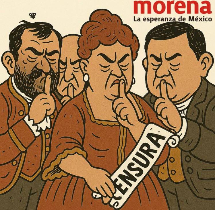 Federico Döring 🇺🇦 (@fdoringcasar) on Twitter photo El #NarcoPartidoDeMorena trae la censura en las venas, dicen combatirla y condenarla <a href="/Claudiashein/">Claudia Sheinbaum Pardo</a> y <a href="/SEGOB_mx/">Gobernación</a>, pero es sólo simulación pues ni <a href="/LaydaSansores/">Layda Sansores</a>, ni <a href="/armentapuebla_/">Alejandro Armenta</a>, ni <a href="/fernandeznorona/">Fernández Noroña</a> dejan de ejercerla con total desfachatez e impunidad
No dejen de leer a <a href="/ajimac/">Alejandro Jiménez MC</a> El #NarcoPartidoDeMorena trae la censura en las venas, dicen combatirla y condenarla <a href="/Claudiashein/">Claudia Sheinbaum Pardo</a> y <a href="/SEGOB_mx/">Gobernación</a>, pero es sólo simulación pues ni <a href="/LaydaSansores/">Layda Sansores</a>, ni <a href="/armentapuebla_/">Alejandro Armenta</a>, ni <a href="/fernandeznorona/">Fernández Noroña</a> dejan de ejercerla con total desfachatez e impunidad
No dejen de leer a <a href="/ajimac/">Alejandro Jiménez MC</a>