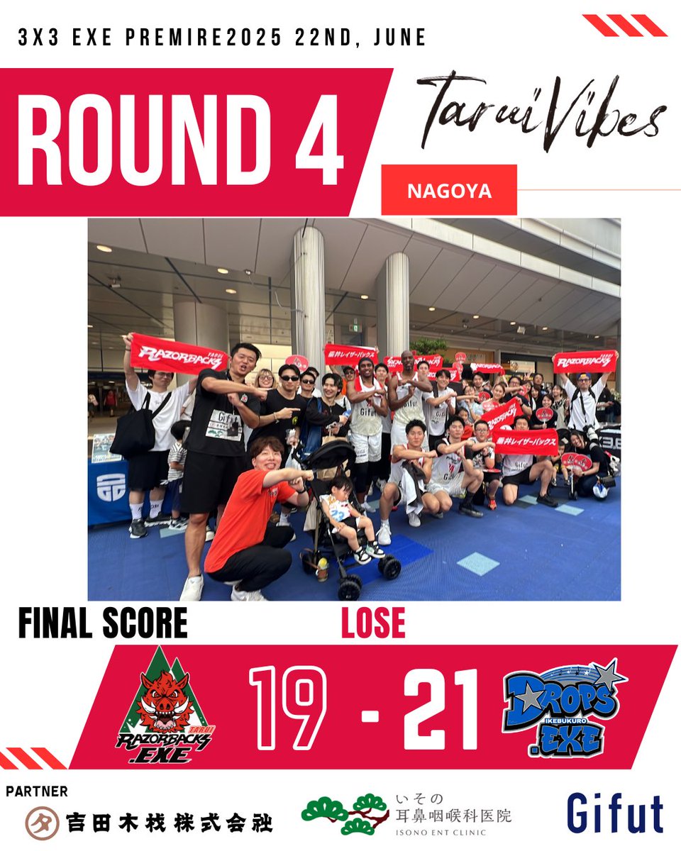 taruirazorbacks's tweet photo. 1.2.3 Ttttttttttt🐗💨💨💨🔥

#tarui #垂井　#垂井町　#taruivibes
#垂井祭 #3x3 #3x3exe #3x3basketball #razorbacks #taruirazorbacks #バスケットボール #バスケ #垂井レイザーバックス https://t.co/W0JYqu8fka