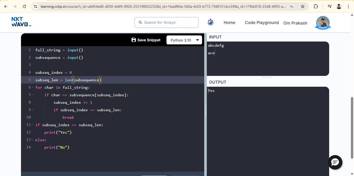 OmPrakash633536's tweet image. Today I solved a classic Python problem as part of my tech prep:

 Check if a string is a subsequence of another — using an efficient loop-based approach!
 Practicing problems like these sharpens my logic and coding flow.
#Python #TechPreparation #CodingJourney  #ProblemSolving
