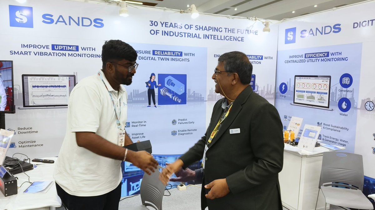 Day 4 at #Artech2025 featured continued live demos of our Digital Maintenance solutions at #SANDS Stall H105. Tomorrow is the final day—visit us at the New Exhibition Hall, 1st floor, Chennai Trade Centre. 

<a href="/aiema_acmee/">ACMEE India</a> #DigitalMaintenance #Artech #ACMEE #ACMEE2025