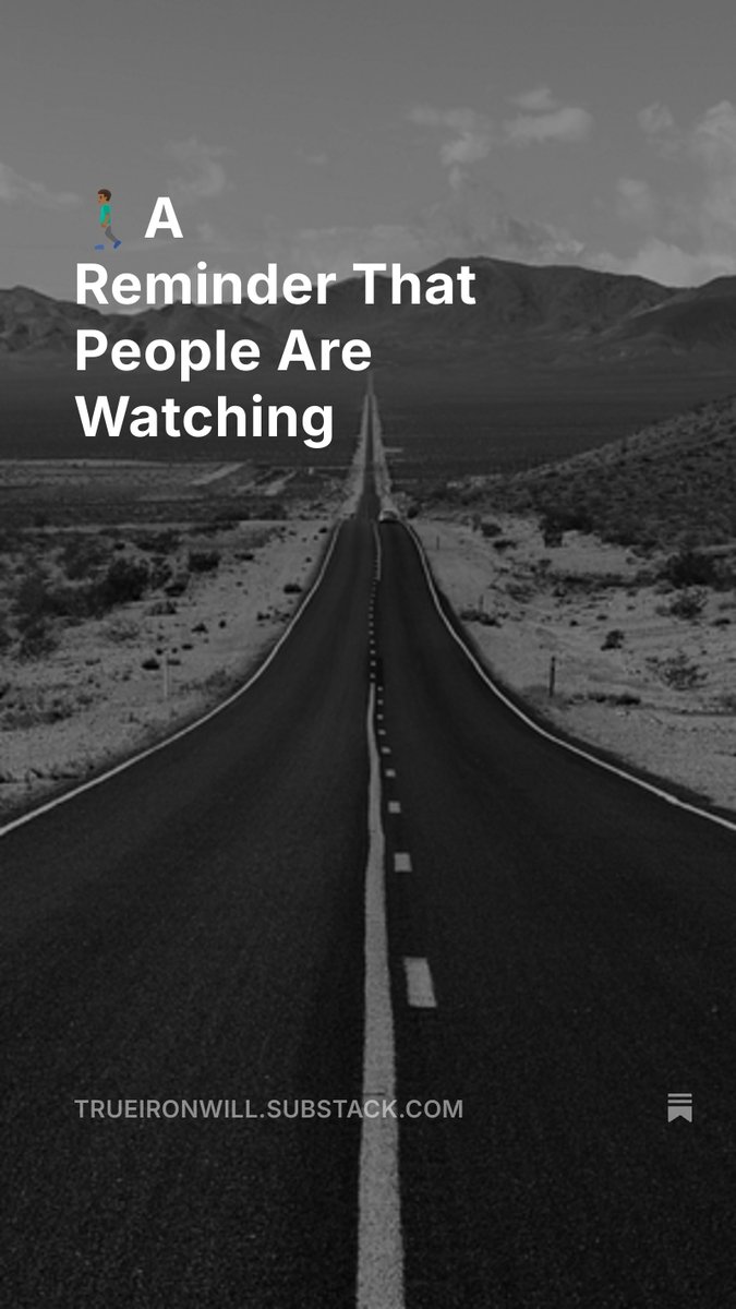 TrueIronWill's tweet photo. 🚶🏾‍♂️A Reminder That People Are Watching https://t.co/yt6SFWd6UX https://t.co/WEy4C7w5gP