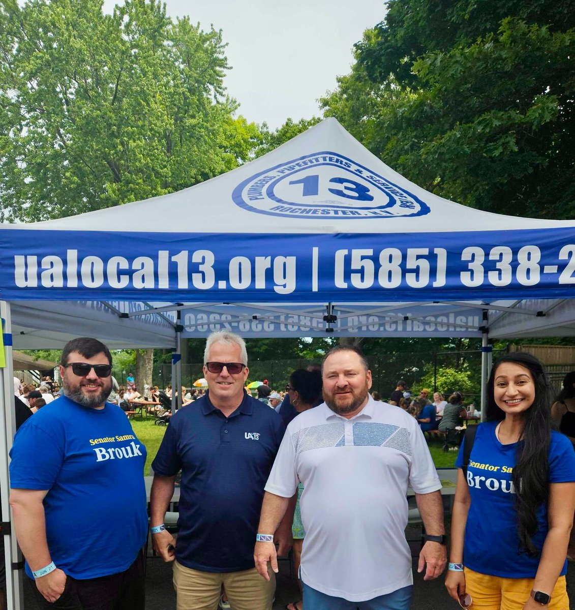 SenatorBrouk's tweet image. My office was proud to join John Carpenter and UA Local 13 at their annual family picnic. Plumbers and Pipefitters keep our industries running and their highly skilled labor is critical to supporting the infrastructure of our communities. Thank you for helping New York thrive.