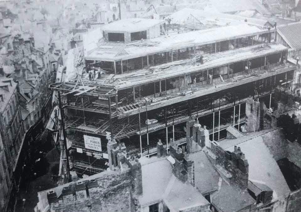 #Nantes chantier de construction des grands magasins Decré #Bretagne 1931