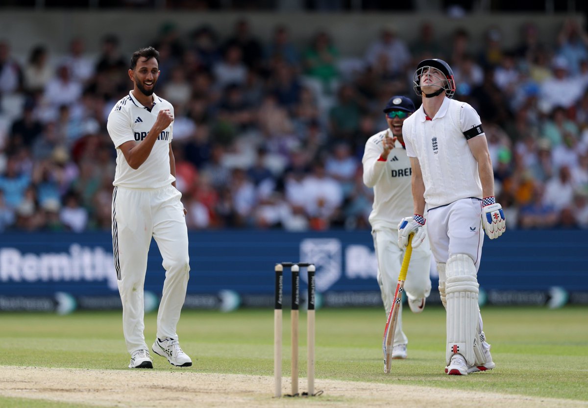 Mufaddal Vohra (@mufaddal_vohra) on Twitter photo Prasidh Krishna dismissed Steven Smith at 9,999 Test runs in Australia.
Prasidh Krishna dismissed Harry Brook at 99 runs in England. Prasidh Krishna dismissed Steven Smith at 9,999 Test runs in Australia.
Prasidh Krishna dismissed Harry Brook at 99 runs in England.