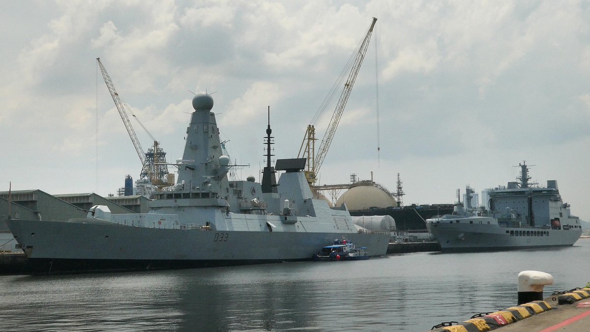 Navy Lookout (@navylookout) on Twitter photo .<a href="/RFATidespring/">RFA Tidespring</a> and <a href="/HMSDauntless/">HMS Dauntless</a> now alongside at Sembawang Dockyard, 🇸🇬Singapore #CSG25
Via: W. Xiang .<a href="/RFATidespring/">RFA Tidespring</a> and <a href="/HMSDauntless/">HMS Dauntless</a> now alongside at Sembawang Dockyard, 🇸🇬Singapore #CSG25
Via: W. Xiang