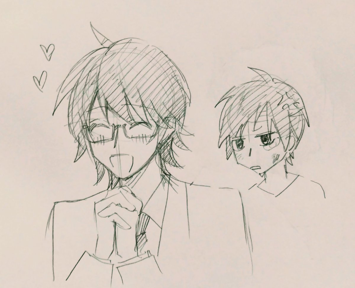 Akko_iz's tweet image. ちょっと前に描いてたやつ！生物部！