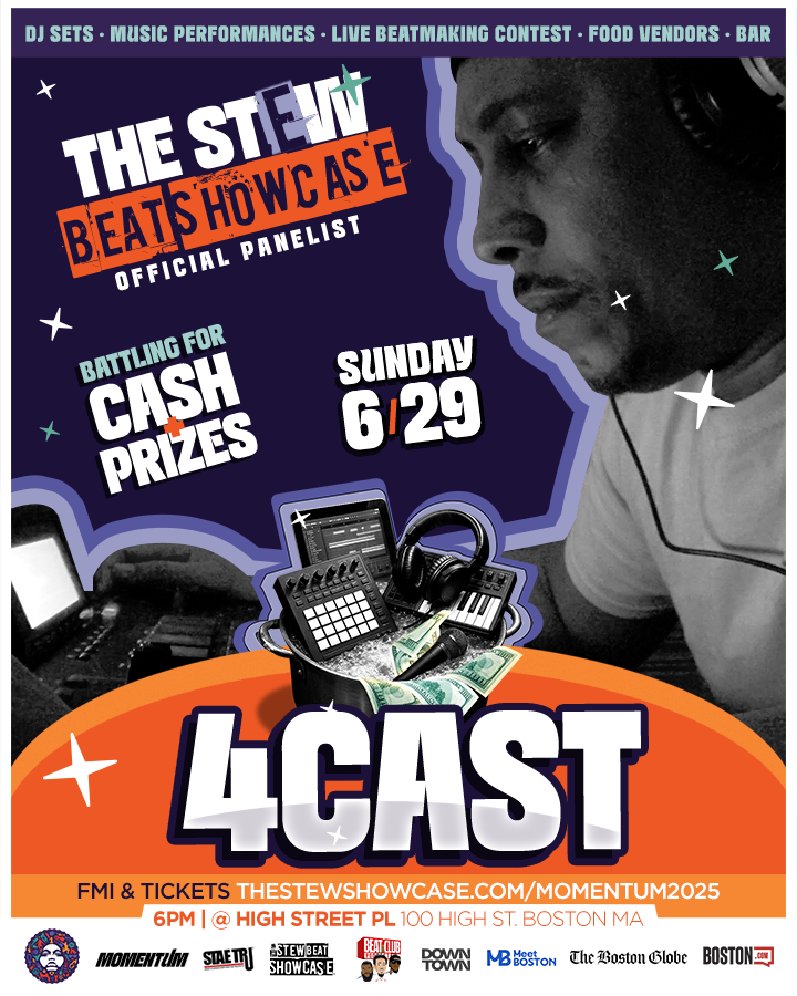 TheStewShowcase's tweet photo. The Stew Beat Showcase proudly welcomes 4Cast to the battle stage! 🎹🔥
This ain’t no soundcheck — it’s The Stew, and it's going down June 29th at High Street Place.

🎟️ Lock in now or miss the madness: https://t.co/4kajt1mJWZ
@staetru x @bamsfest #NotYourAverage #BeatBattle https://t.co/Lw9TDaIV4C