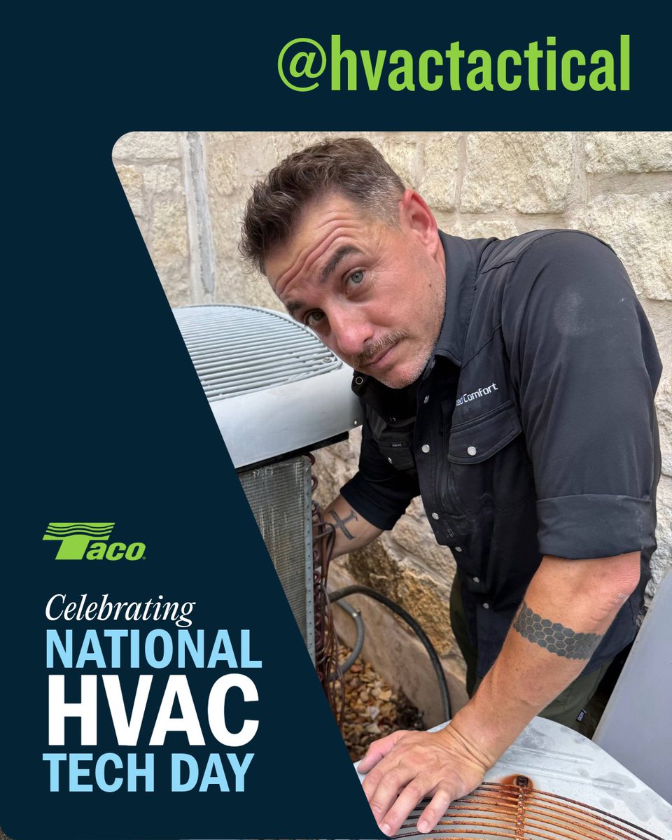 Taco, Inc. (@tacocomfort) on Twitter photo Itโs #NationalHVACTechDay!
Shoutout to @hvac_jay604, @hvac_sg & <a href="/hvactactical/">hvactactical</a> for repping the field.
Celebrate by:
๐ฏ Using code TradeRewards = 500 pts at pulse.ly/tfthsmjilx
๐ pulse.ly/welt8ye4sb
๐ pulse.ly/oh8mlbyx26
#TacoSupportsTrades Itโs #NationalHVACTechDay!
Shoutout to @hvac_jay604, @hvac_sg & <a href="/hvactactical/">hvactactical</a> for repping the field.
Celebrate by:
๐ฏ Using code TradeRewards = 500 pts at pulse.ly/tfthsmjilx
๐ pulse.ly/welt8ye4sb
๐ pulse.ly/oh8mlbyx26
#TacoSupportsTrades