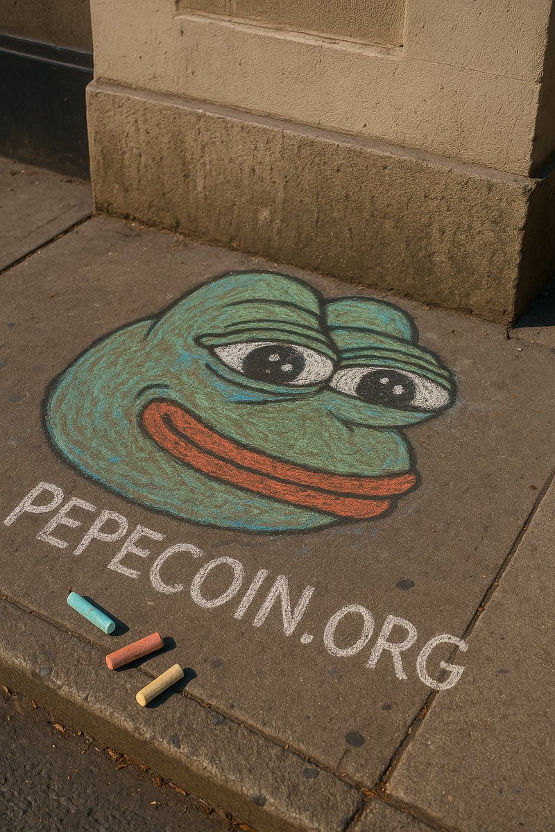 Suniko111's tweet photo. 🚨 Street art spotted 🚨
we’re out here chalking the future.
$PEP is decentralized… even our advertising...
https://t.co/BoLZ76XHxP 💚🐸 #artcheck #pepecoin #PEP
@PepecoinNetwork https://t.co/NMgto38L8w