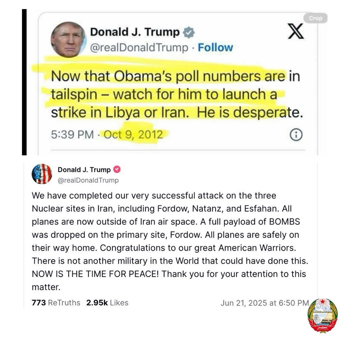 There’s a tweet for everything..

.. this performative bullshit has real life consequences #ImpeachTrumpNOW  #IsraeliranWar
