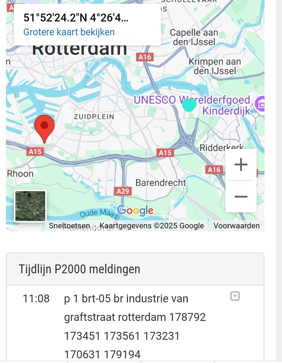 Grote brand bij Waalhaven
