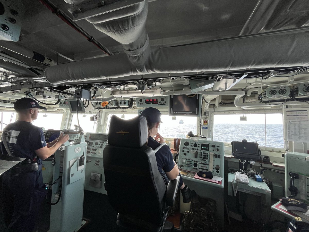 HMS_Richmond's tweet image. Our Navigator, nearing the end of her time in RCMD, was given control of the Ship for our latest RAS. A well-deserved honour.
She also insisted on playing @taylorswift13 for the breakaway music. Great choice! ⚓🎶 #RoyalNavy #SwiftieAtSea #CSG25