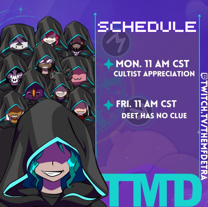 This week's Schedule!