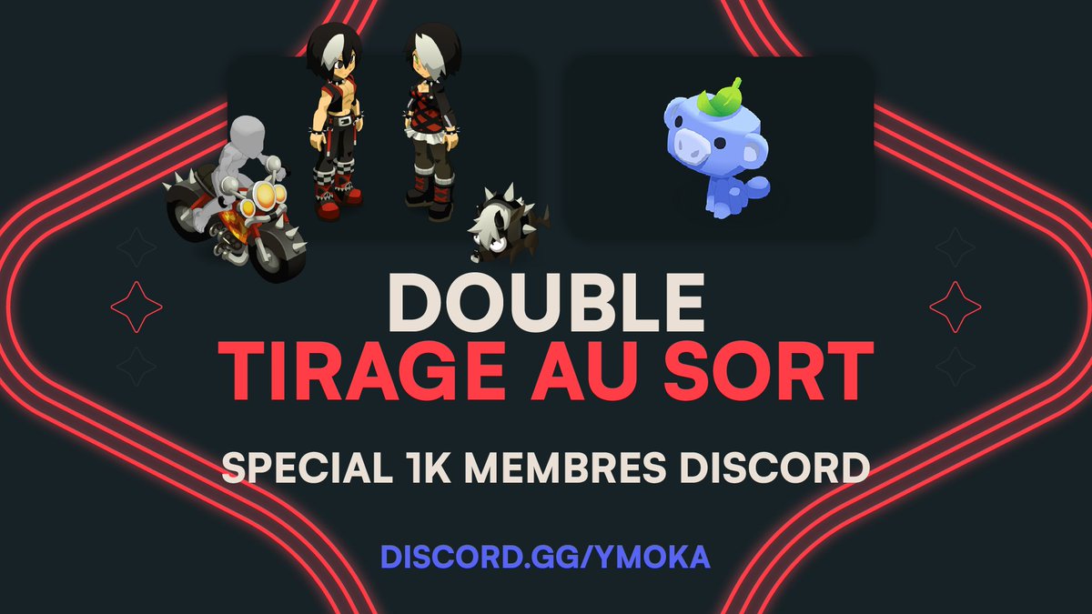 🎁 DOUBLE #GIVEAWAY POUR LES 1K DISCORD

- Familier Diss Khaurde
- Pack Fanfon Rock

🔥 UN SEUL LIEN : discord.gg/ymoka