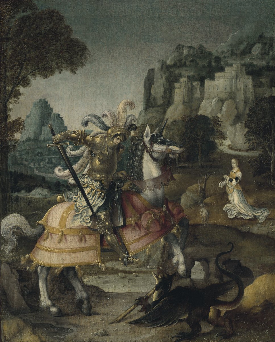 Saint George and the Dragon (Antwerp School, c. 1520)