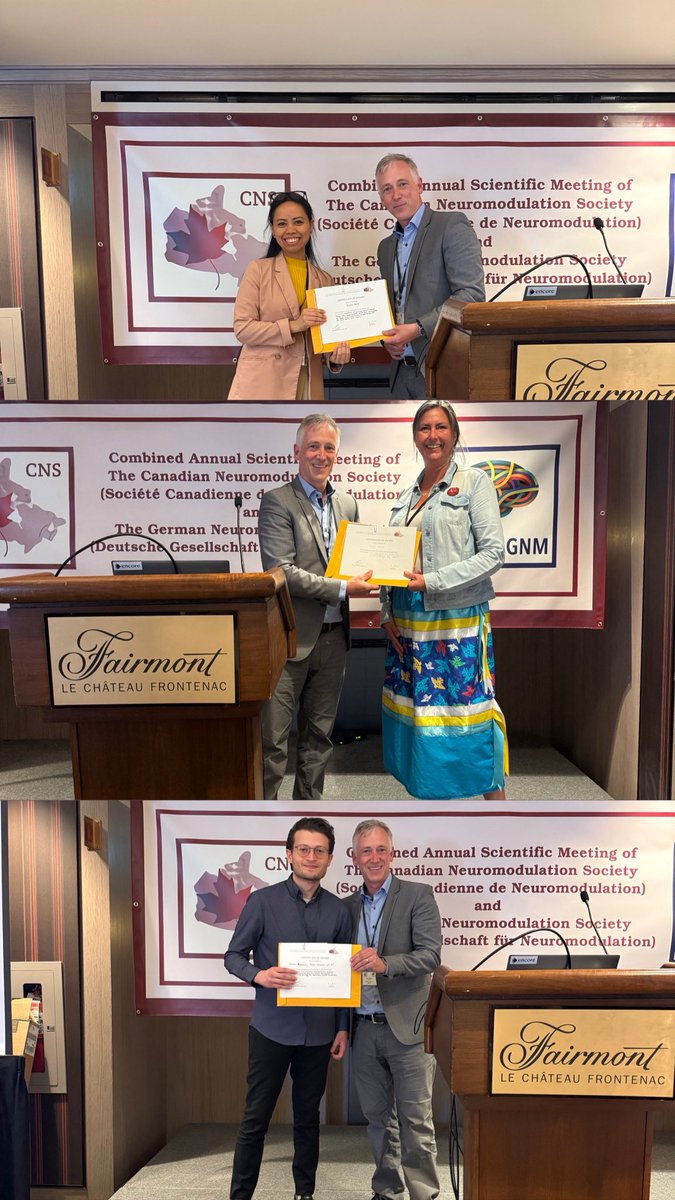 CanNeuromod's tweet image. 🏆 Huge congratulations to our oral and poster presentation award winners! Your work inspires progress in #Neuromodulation.

👏 And a big thank you to all presenters for the passion, science, and effort you brought to the conference!