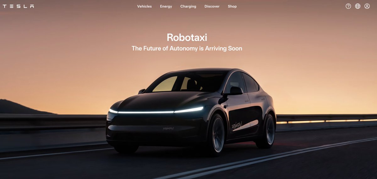 Tesla推出了最新的Robotaxi网站，可以用于申请Robotaxi服务。tesla.com/robotaxi