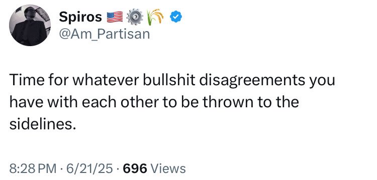 SophicManatee's tweet image. The thing about Hahz floating the idea of a truce is that, for it to work (from a purely utilitarian framework), he’d have to be bringing something of value to the table. 

They offer nothing. They have no leverage.

The only thing that gaggle has proven to be is a liability.